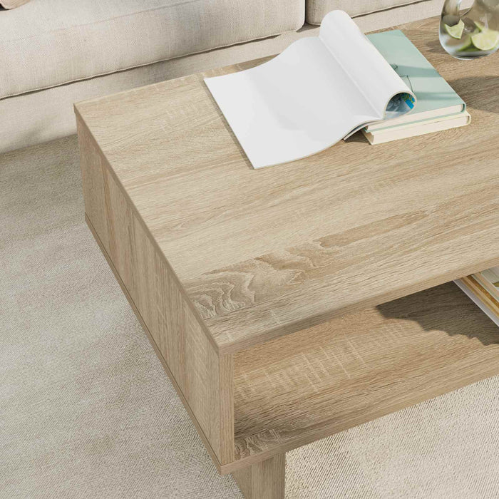 Masă de cafea Stejar Sonoma 80 x 46 x 35 cm Lemn compozit - WALTI WALTI