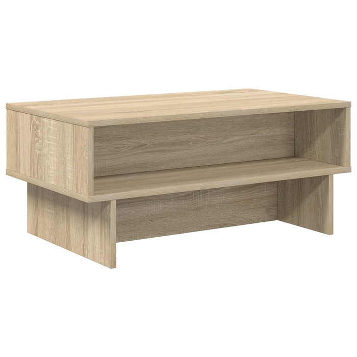 Masă de cafea Stejar Sonoma 80 x 46 x 35 cm Lemn compozit - WALTI WALTI