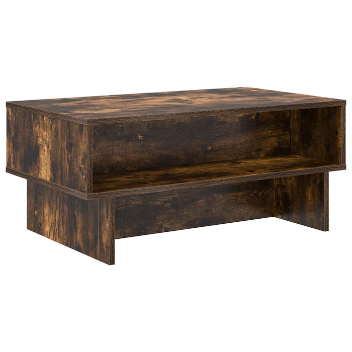 Masă de cafea Stejar fumuriu 80 x 46 x 35 cm Lemn compozit - WALTI WALTI