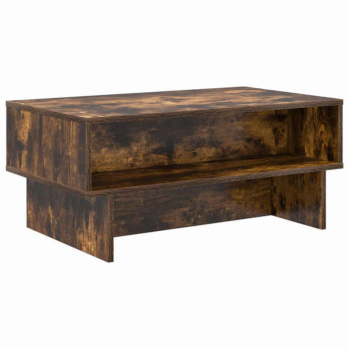 Masă de cafea Stejar fumuriu 80 x 46 x 35 cm Lemn compozit - WALTI WALTI