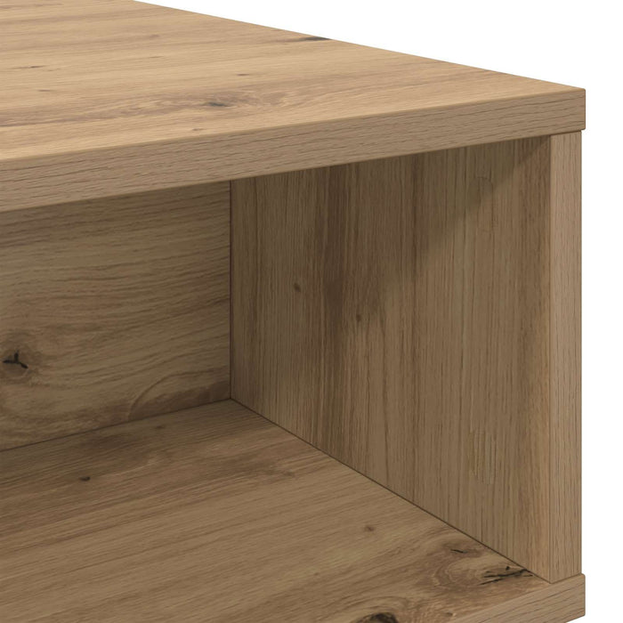 Masă de cafea Stejar Artizanal 80 x 46 x 35 cm Lemn compozit - WALTI WALTI