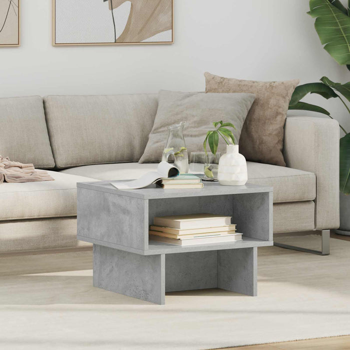 Masă de cafea Gri din beton 48 x 46 x 35 cm Lemn compozit - WALTI WALTI