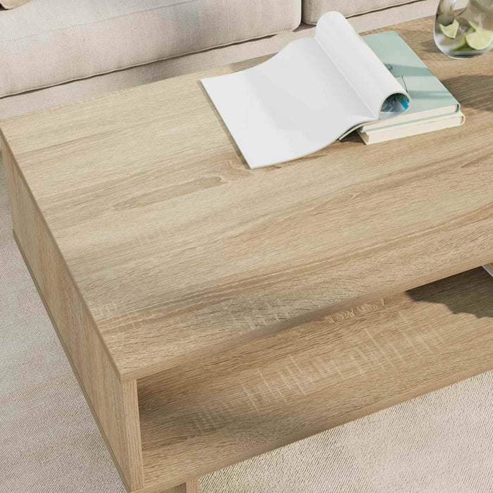 Masă de cafea Stejar Sonoma 100 x 46 x 35 cm Lemn compozit - WALTI WALTI