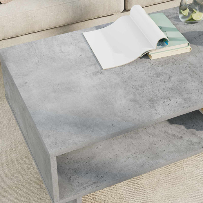 Masă de cafea Gri din beton 100 x 46 x 35 cm Lemn compozit - WALTI WALTI