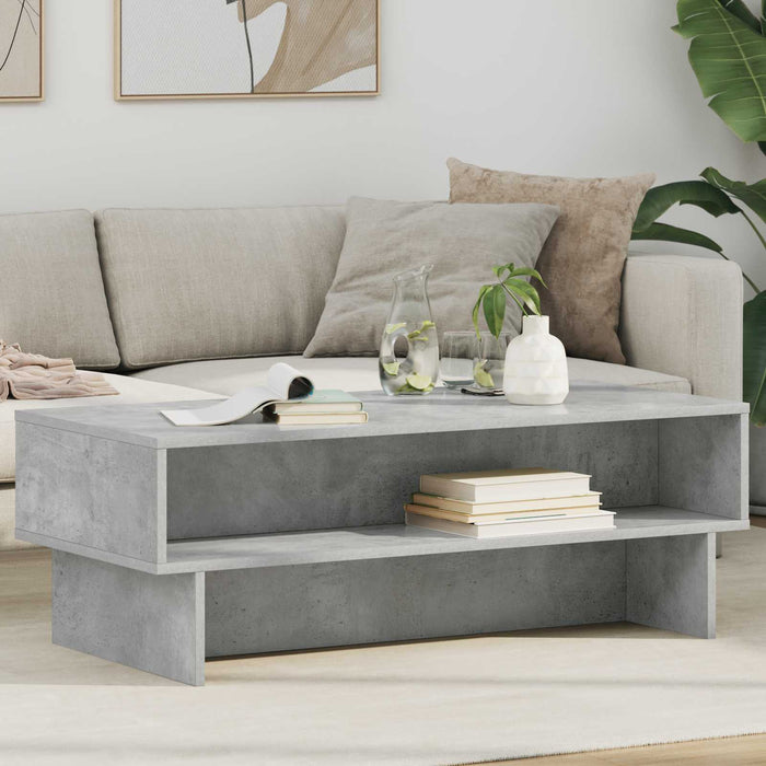 Masă de cafea Gri din beton 100 x 46 x 35 cm Lemn compozit - WALTI WALTI