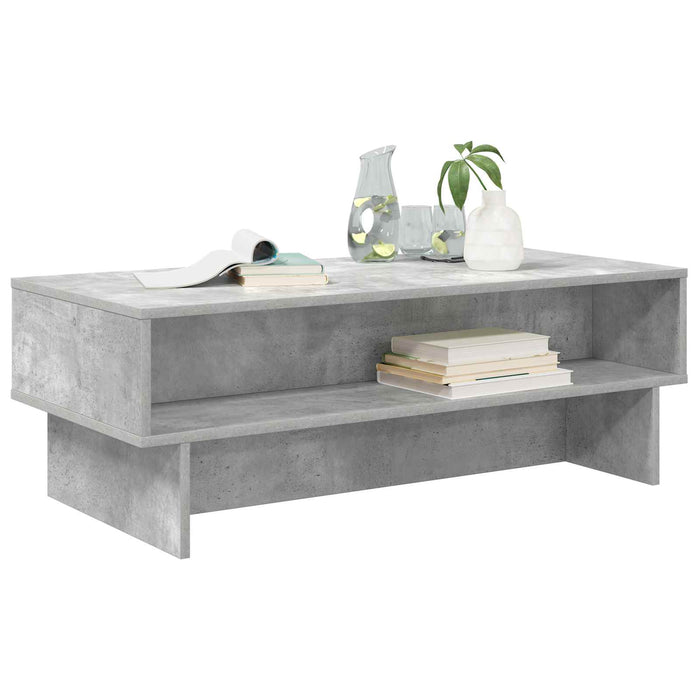 Masă de cafea Gri din beton 100 x 46 x 35 cm Lemn compozit - WALTI WALTI
