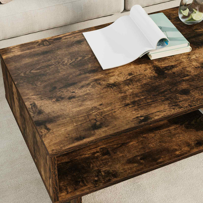 Masă de cafea Stejar fumuriu 100 x 46 x 35 cm Lemn compozit - WALTI WALTI