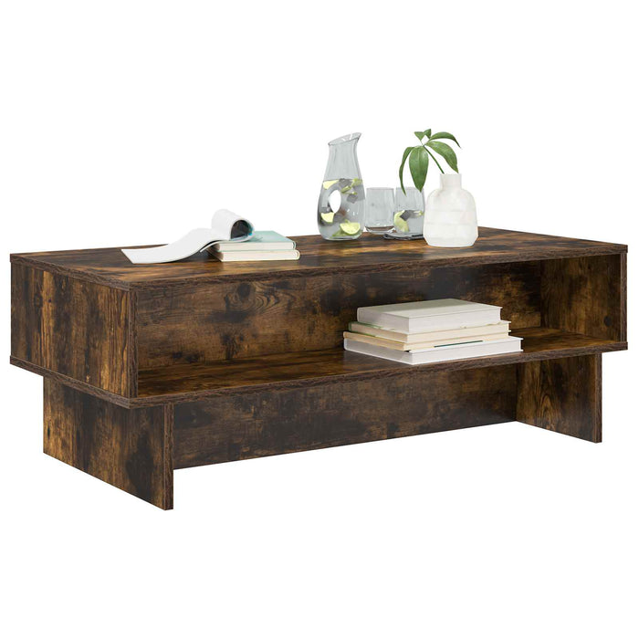 Masă de cafea Stejar fumuriu 100 x 46 x 35 cm Lemn compozit - WALTI WALTI