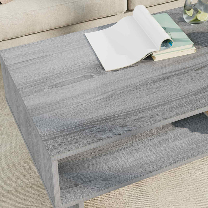 Masă de cafea Gri Sonoma 100 x 46 x 35 cm Lemn compozit - WALTI WALTI
