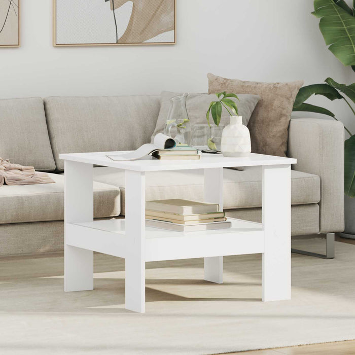 Masă de cafea Alb 57 x 55 x 45 cm Lemn compozit - WALTI WALTI