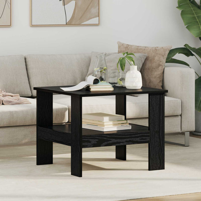 Masă de cafea Stejar Negru 57 x 55 x 45 cm Lemn compozit - WALTI WALTI