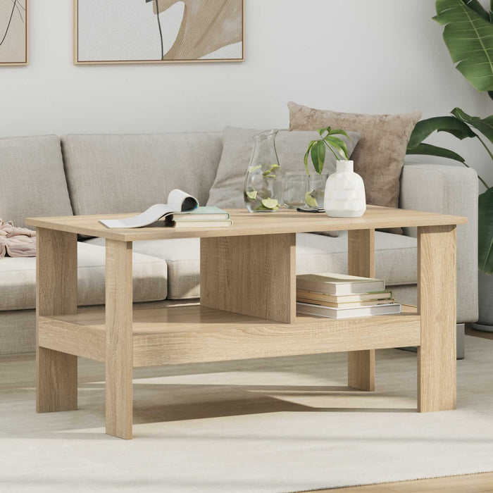 Masă de cafea Stejar Sonoma 90 x 50 x 45 cm Lemn compozit - WALTI WALTI