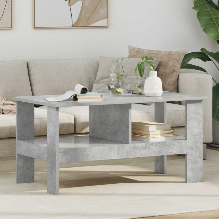 Masă de cafea Gri din beton 90 x 50 x 45 cm Lemn compozit - WALTI WALTI