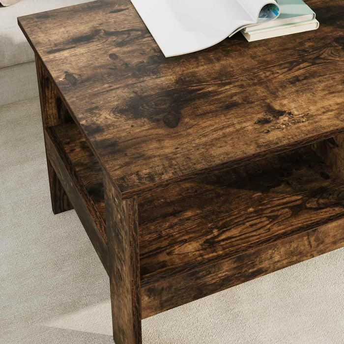 Masă de cafea Stejar fumuriu 90 x 50 x 45 cm Lemn compozit - WALTI WALTI