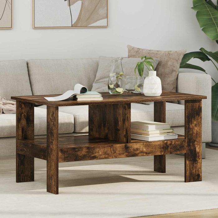 Masă de cafea Stejar fumuriu 90 x 50 x 45 cm Lemn compozit - WALTI WALTI