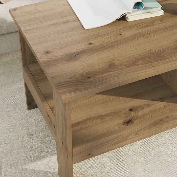 Masă de cafea Stejar Artizanal 90 x 50 x 45 cm Lemn compozit - WALTI WALTI