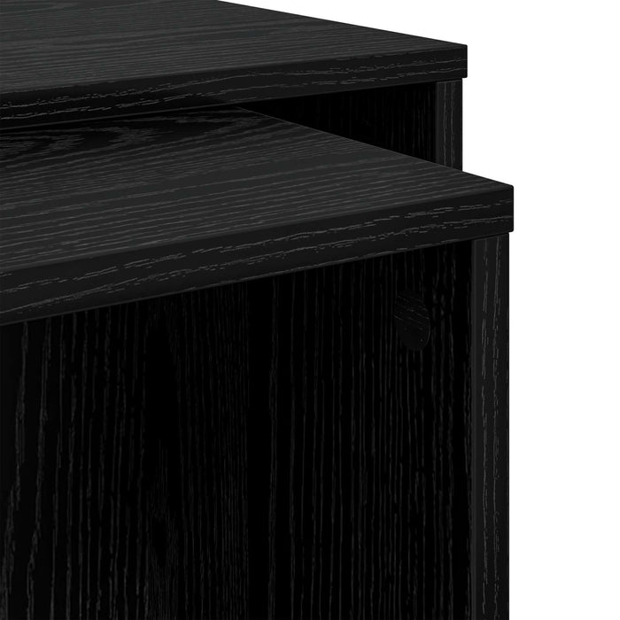 Set de măsuțe de cafea 2 pcs Stejar Negru Lemn compozit - WALTI WALTI