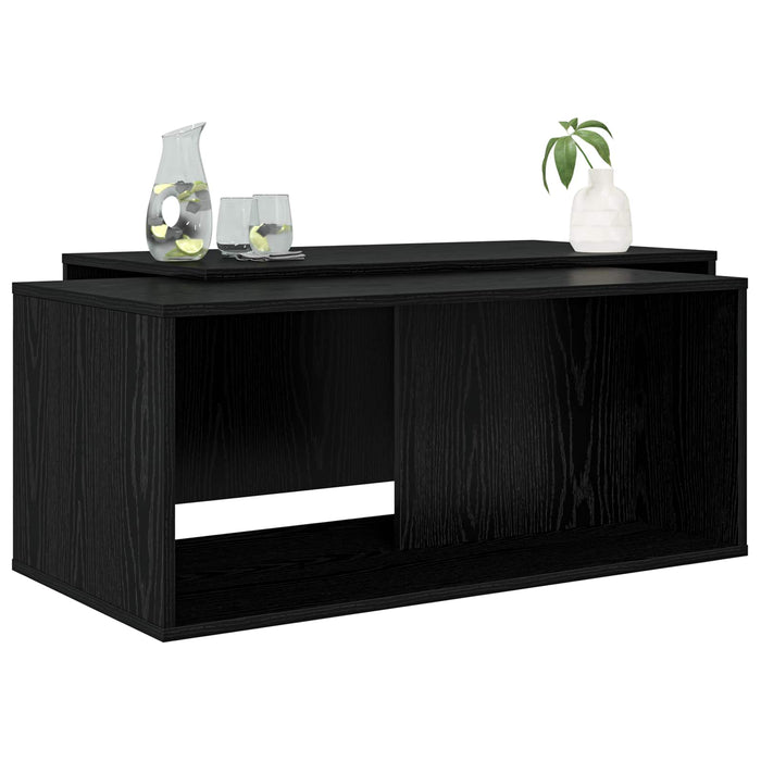 Set de măsuțe de cafea 2 pcs Stejar Negru Lemn compozit - WALTI WALTI