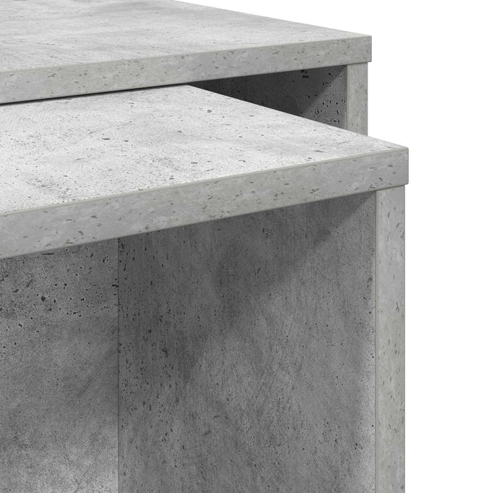 Set de măsuțe de cafea 2 pcs Gri din beton Lemn compozit - WALTI WALTI