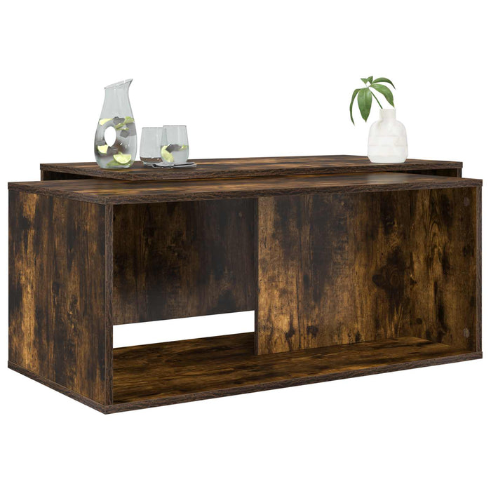 Set de măsuțe de cafea 2 pcs Stejar fumuriu Lemn compozit - WALTI WALTI