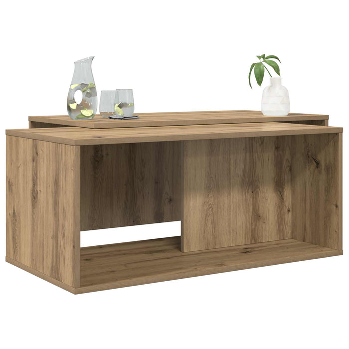 Set de măsuțe de cafea 2 pcs Stejar Artizanal Lemn compozit - WALTI WALTI