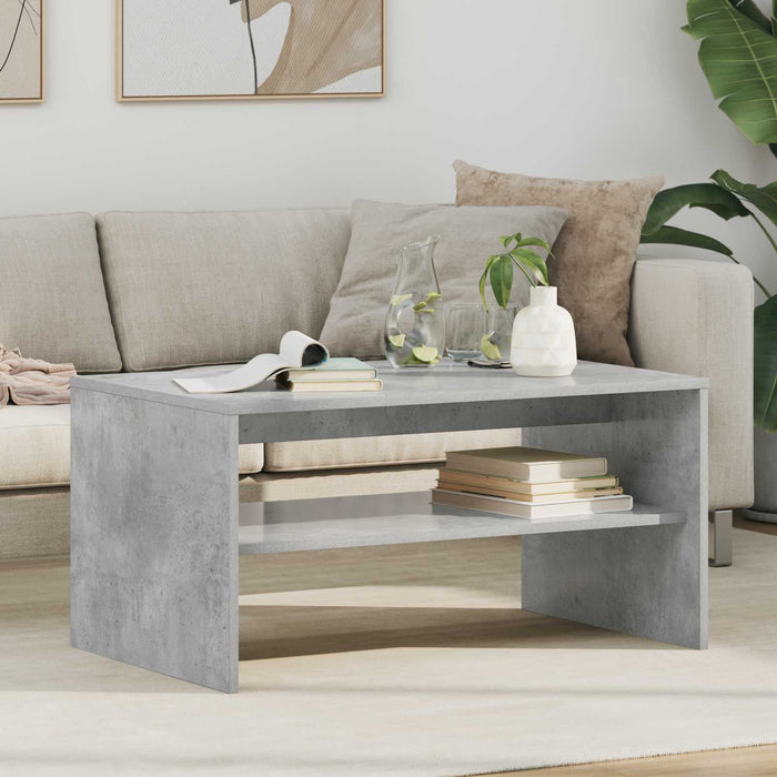 Masă de cafea Gri din beton 80 x 50 x 40 cm Lemn compozit - WALTI WALTI