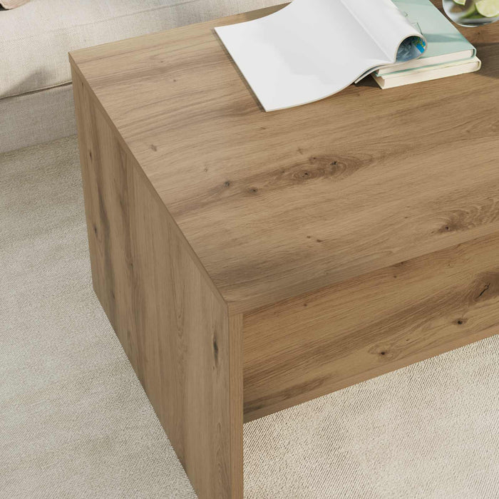 Masă de cafea Stejar Artizanal 80 x 50 x 40 cm Lemn compozit - WALTI WALTI