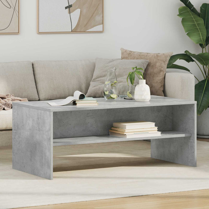 Masă de cafea Gri din beton 100 x 50 x 40 cm Lemn compozit - WALTI WALTI