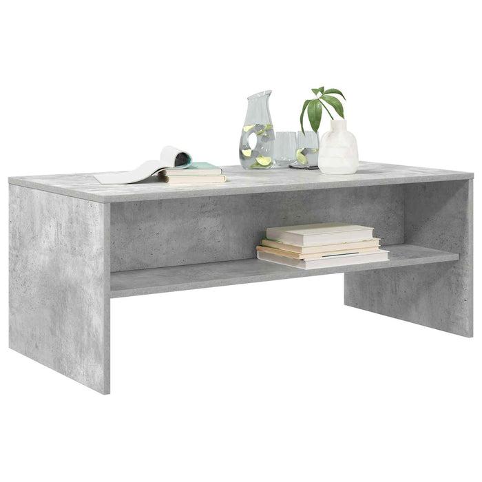 Masă de cafea Gri din beton 100 x 50 x 40 cm Lemn compozit - WALTI WALTI