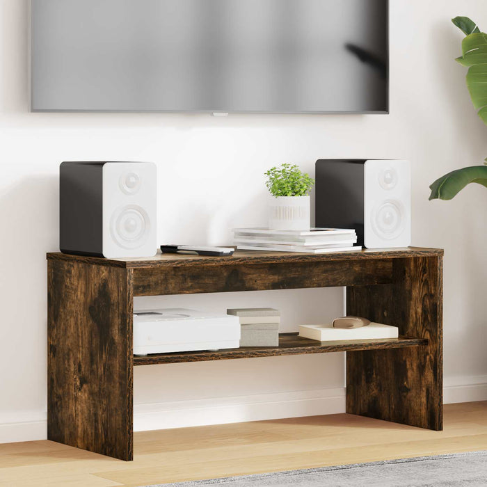 Cabinet TV Stejar fumuriu 80 x 35 x 40 cm Lemn compozit - WALTI WALTI