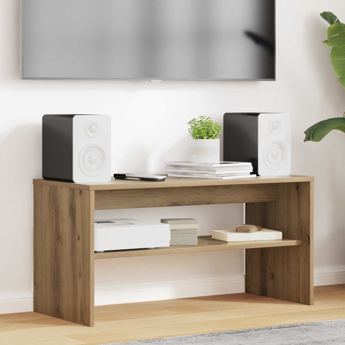Cabinet TV Stejar Artizanal 80 x 35 x 40 cm Lemn compozit - WALTI WALTI