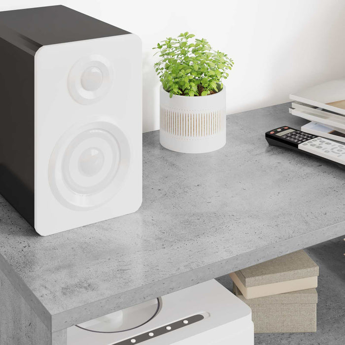 Cabinet TV Gri din beton 100 x 35 x 40 cm Lemn compozit - WALTI WALTI