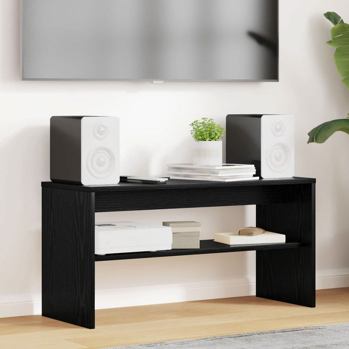 Cabinet TV Stejar Negru 80 x 30 x 40 cm Lemn compozit - WALTI WALTI