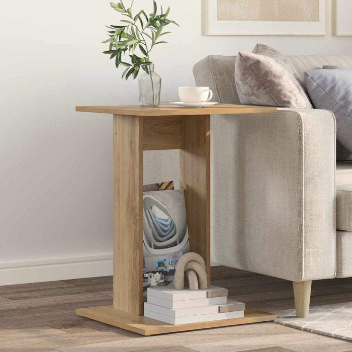 Masă laterală Stejar Artizanal 45 x 40 x 62,5 cm Lemn compozit - WALTI WALTI