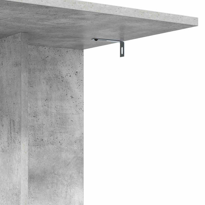 Masă laterală Gri din beton 45 x 40 x 62,5 cm Lemn compozit - WALTI WALTI