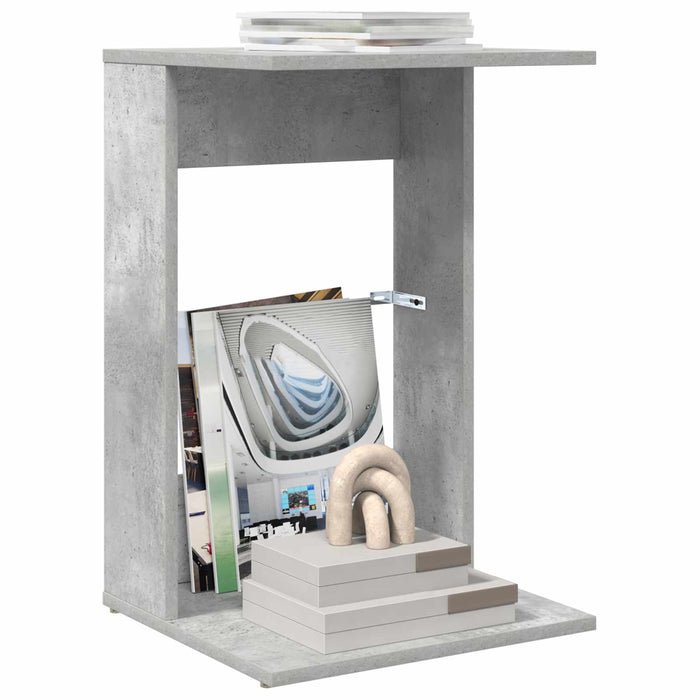 Masă laterală Gri din beton 40 x 38 x 62,5 cm Lemn compozit - WALTI WALTI
