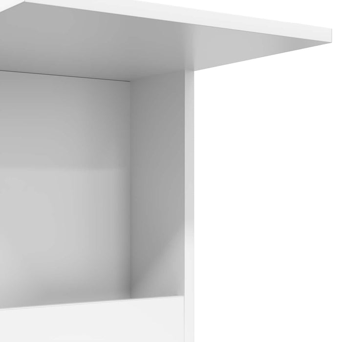 Masă laterală cu roata Alb 40 x 35 x 60 cm Lemn compozit - WALTI WALTI