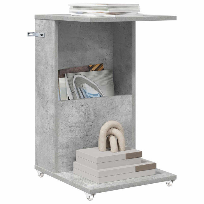 Masă laterală Gri din beton 40 x 35 x 60 cm Lemn compozit - WALTI WALTI