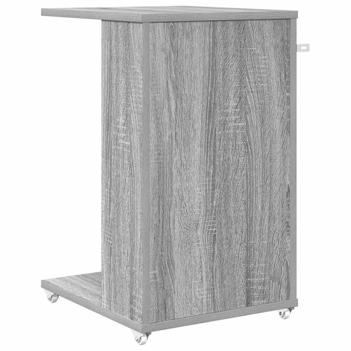 Masă laterală cu roata Gri Sonoma 40 x 35 x 60 cm Lemn compozit - WALTI WALTI