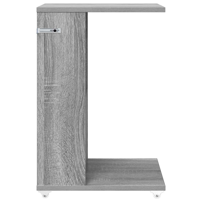 Masă laterală cu roata Gri Sonoma 40 x 35 x 60 cm Lemn compozit - WALTI WALTI