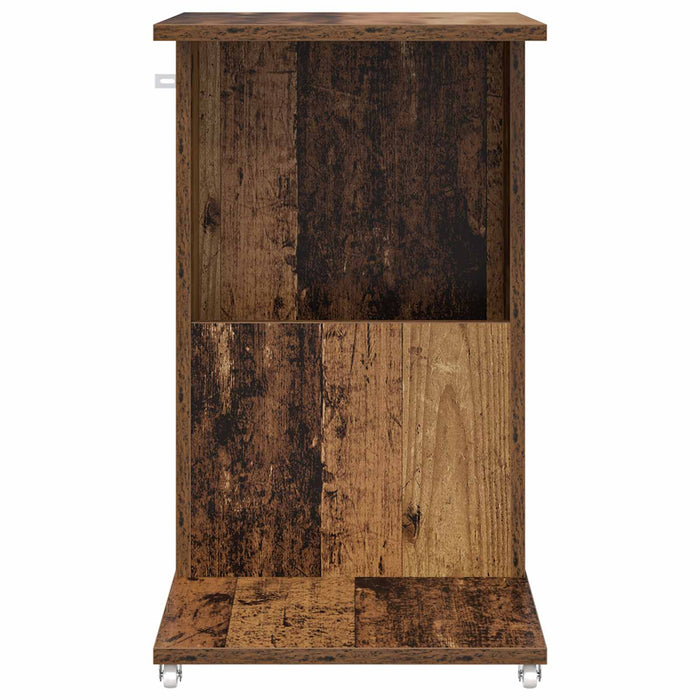 Masă laterală cu roata Lemn vechi 40 x 35 x 60 cm Lemn compozit - WALTI WALTI