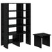 Dulap pentru pantofi cu raft 2 pcs Stejar Negru Lemn compozit - WALTI WALTI