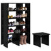 Dulap pentru pantofi cu raft 2 pcs Stejar Negru Lemn compozit - WALTI WALTI