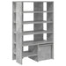 Dulap pentru pantofi cu raft 2 pcs Gri din beton Lemn compozit - WALTI WALTI