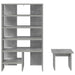 Dulap pentru pantofi cu raft 2 pcs Gri din beton Lemn compozit - WALTI WALTI