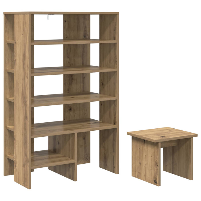 Dulap pentru pantofi 2 pcs Stejar Artizanal Lemn compozit - WALTI WALTI