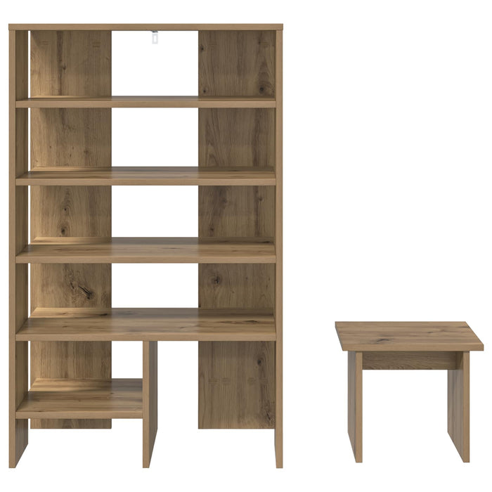 Dulap pentru pantofi 2 pcs Stejar Artizanal Lemn compozit - WALTI WALTI