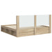 Cadru de pat cu depozitare și tăblie Stejar Sonoma 200 x 200 cm - WALTI WALTI