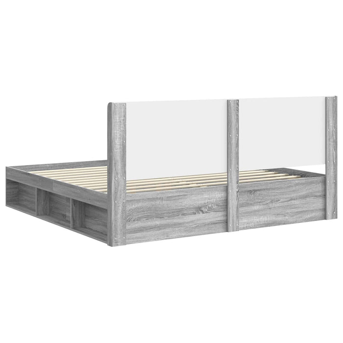 Cadru de pat cu depozitare și tăblie Sonoma gri 180 x 200 cm - WALTI WALTI