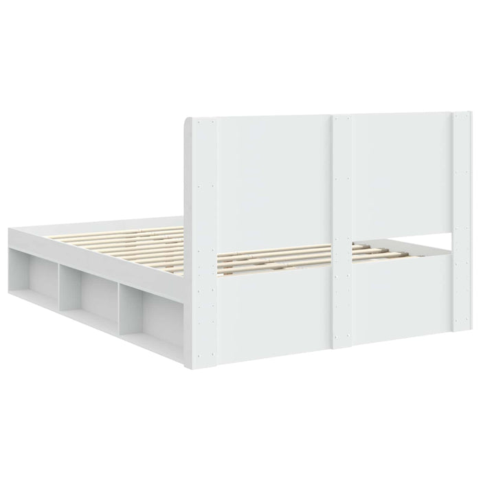 Cadru de pat cu depozitare și tăblie Alb 150 x 200 cm - WALTI WALTI
